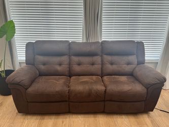 Brown Microfiber power Reclining Sofa