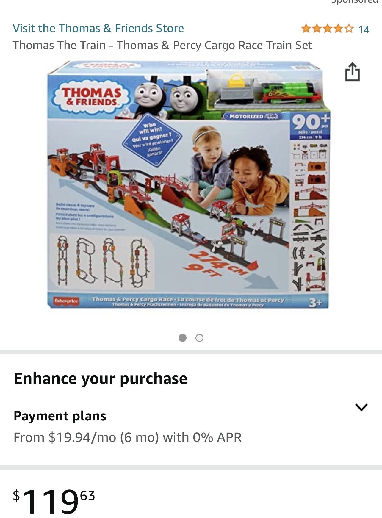 Thomas & Friends ; Thomas & Percy Cargo Race  Toy 