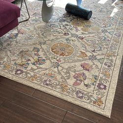 Big Floral Vintage Rug 10x 13