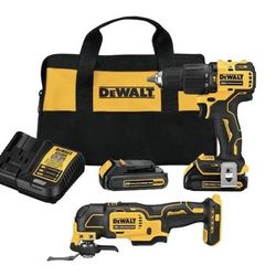 Dewalt 20v kit. Brushless Hammer Drill & Oscillating Multi Tool - New

