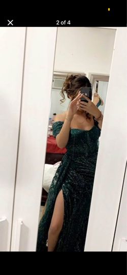 Olive Green long  dress