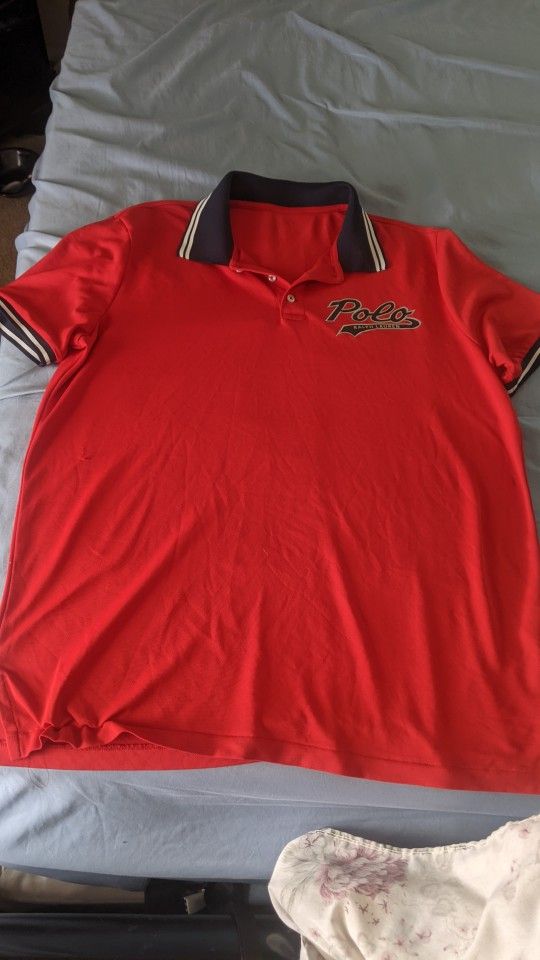 Polo Ralph Lauren Performance Bubble Script Shirt Size Large $25 Firm