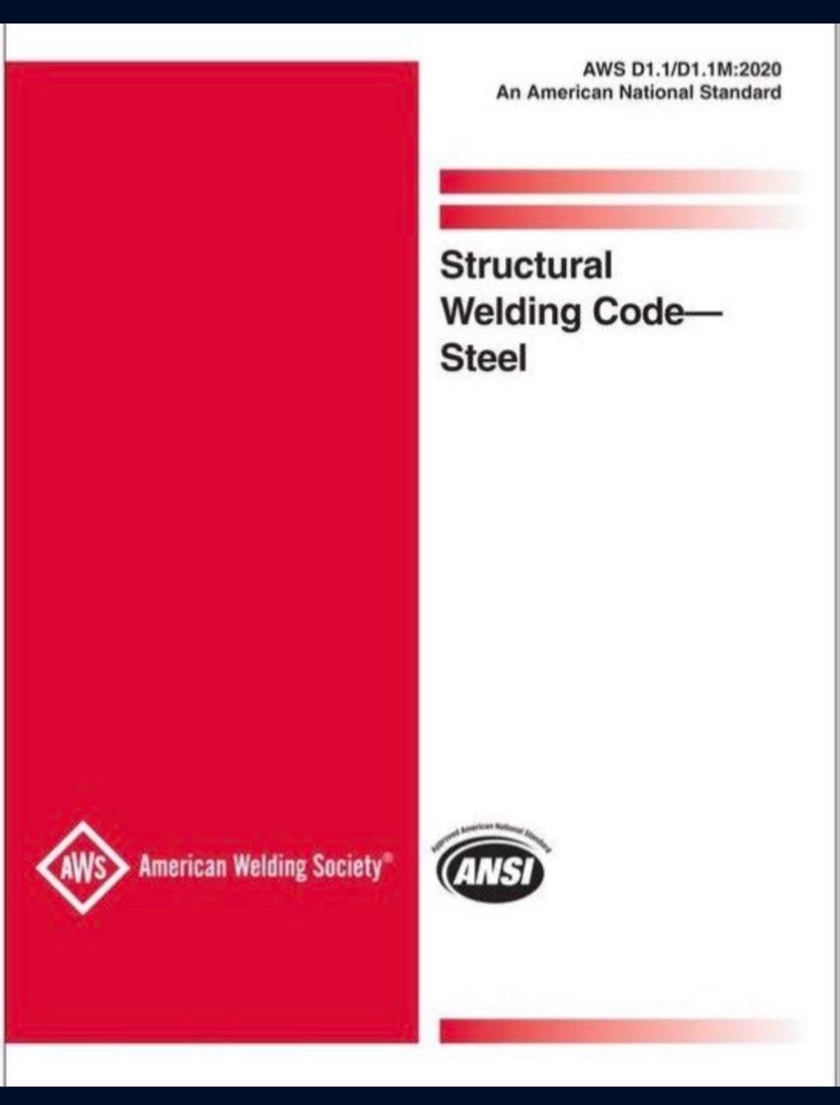 Welding Code - AWS D1.1 2020 - New