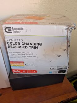 color changing recessed trim lights 4-pack