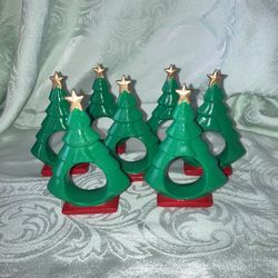 Tree Or Holly Napkin Rings 