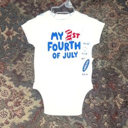 Old Navy Baby Boy’s / Girl’s My 1st Fourth of July Onesie, Size 0-3 Months, 3-6 Months 