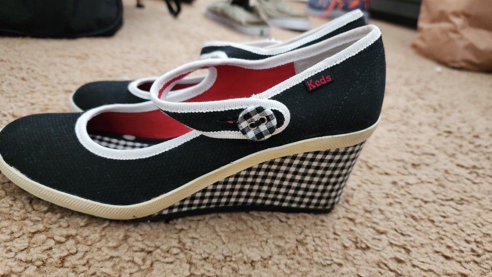 Keds Canvas Wedges Women's Size 7.5 M
