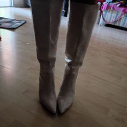 White snake boots