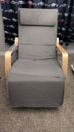 IKEA Poäng Style Armchair Gray Cushion