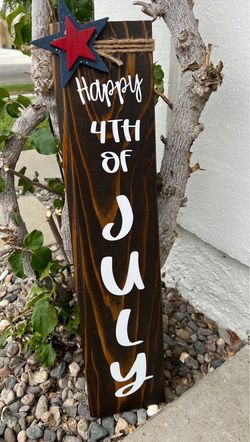 Fourth of July wood plank/board