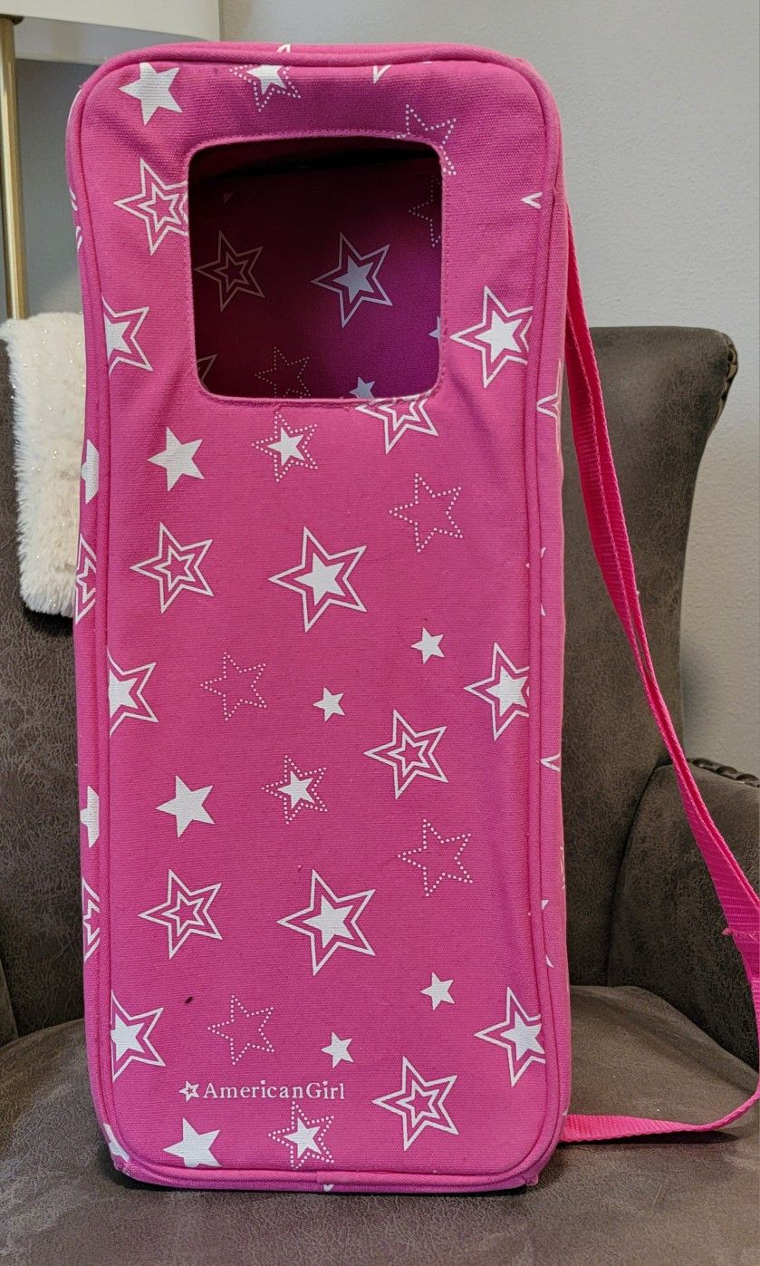 American Girl Doll Carrier Pink Star Travel Tote