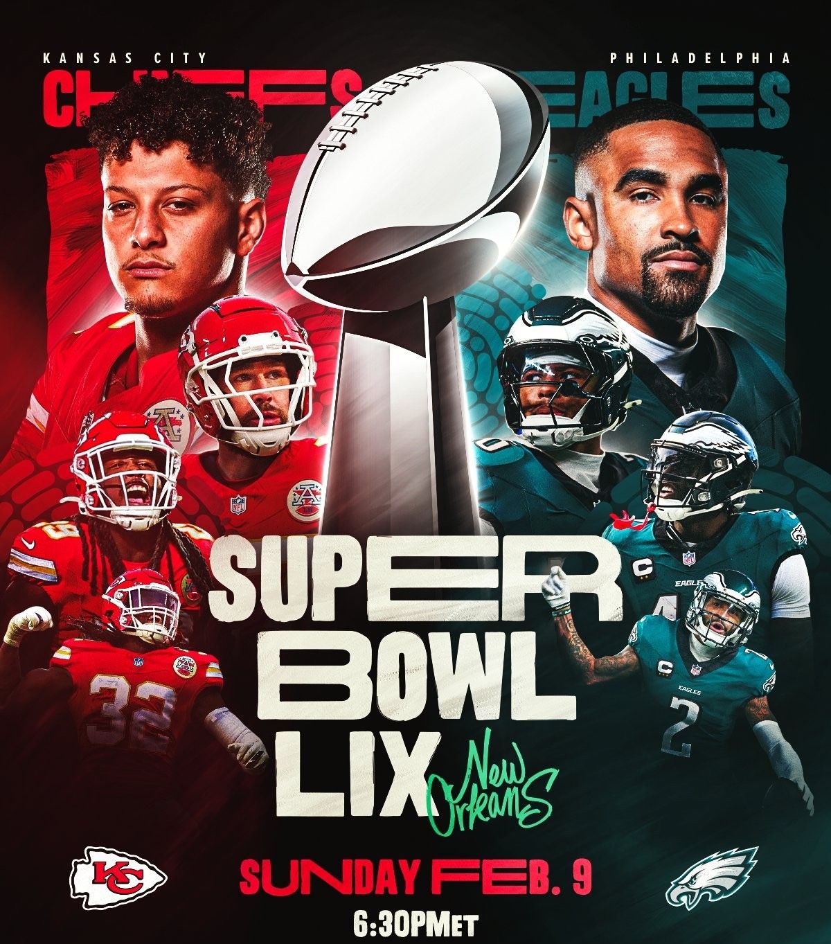 Super Bowl LIX: Eagles vs Chiefs X2