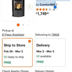 HP50S-Brown Pellet Stove by ComfortBilt