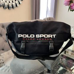 Polo Sport Ralph Lauren Messenger Shoulder Bag Crossbody Black