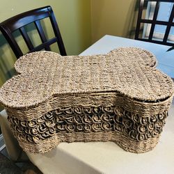 Storage/basket for dog supplies/ Bone Shaped