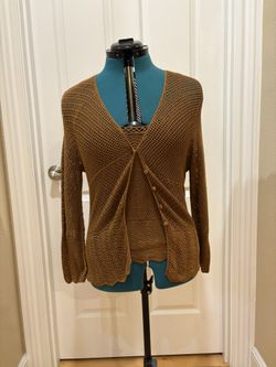 Women’s Size S Vintage Crocheted Cardigan And Camisole