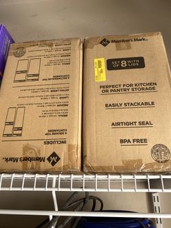 New 8 Set Of Plastic Storage Containers