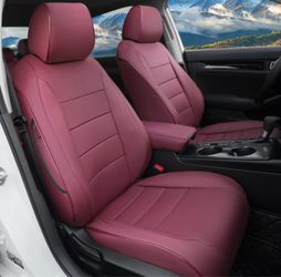 New Burgundy Brand New Lolcar Custom Fit Civic Seat Cover Full Set for Honda Civic 4 Door Sedan-Only (2022 2023 2024 EX)&(2025-2026 Sport),5-Seats Ful