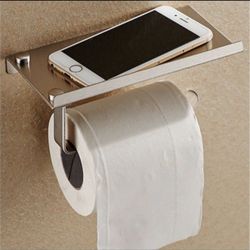 Toilet paper phone holder