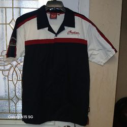 Indian Motorcycle Button Upshirt Size M