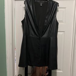 Sz Large Alfani Leather Vest 