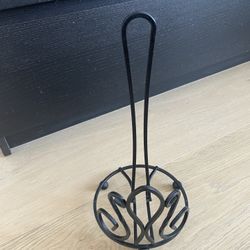 Black Metal Paper Towel Holder