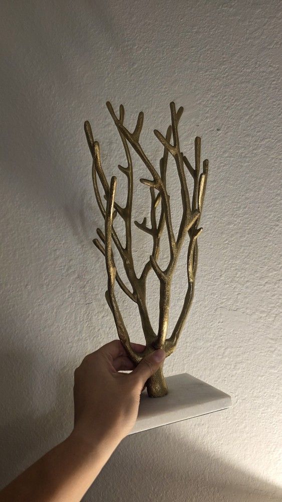 Gold Branch Home Decor Jewelry Holder