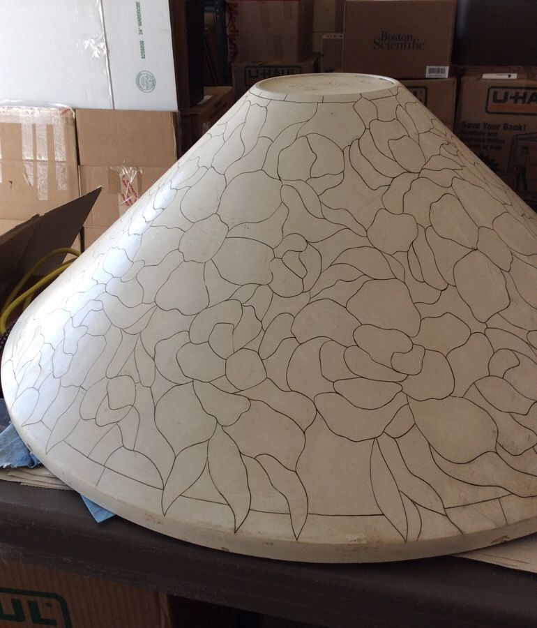 Odyssey stained glass lamp form