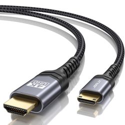 Cable mini HDMI a HDMI de 15 pies [carcasa d aluminio, trenzado], cable HDMI 2.0