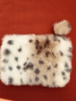 New faux fur cosmetic bag