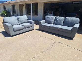 FABRIC GRAY SOFAS SET
