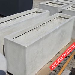 CONCRETE PLANTERS 48" LONG $350 EACH