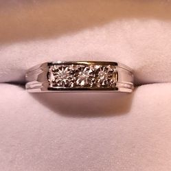 925 STERLING SILVER DIAMOND BAND RING