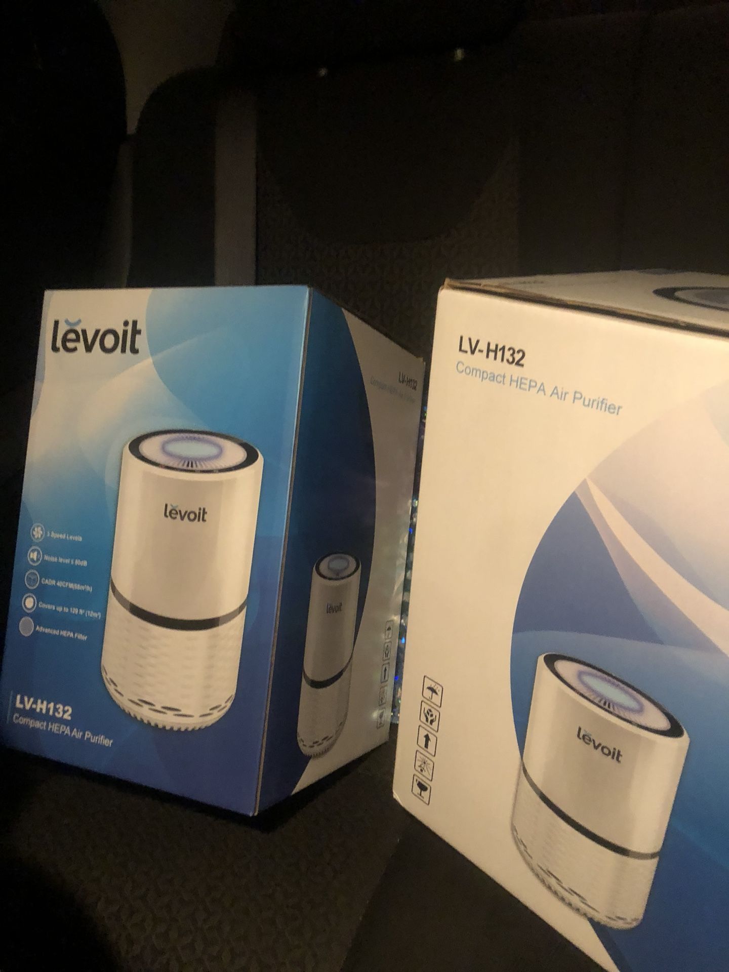 2 levoit LV-H132 Air Purifier with True Hepa Filter in White