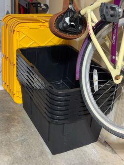8 Costco Black & Yellow Storage Bins – $60 FIRM, Like New (Browns Point/Tacoma)