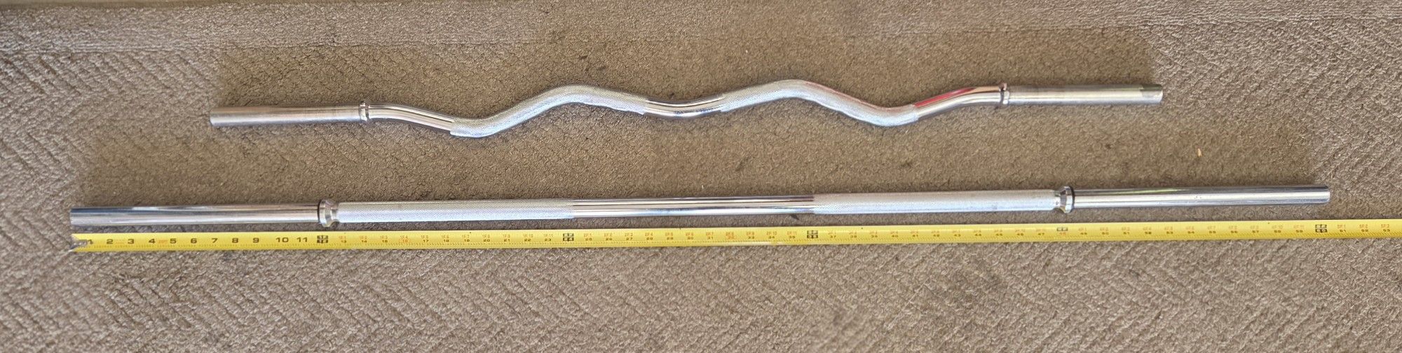 Weight Bar Standard 5 ft and Easy Curl Bar