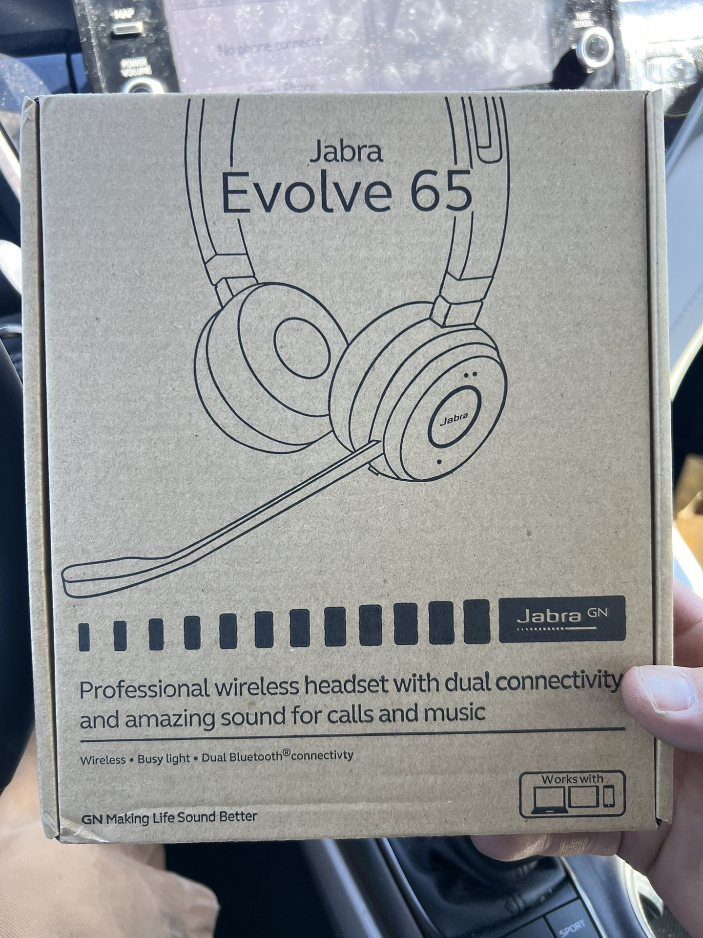 Jabra Evolve 65 Wireless/Bluetooth Headset 