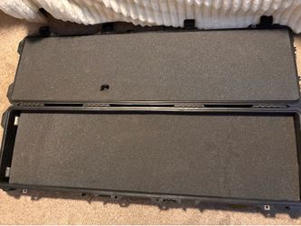 Hard black gun case