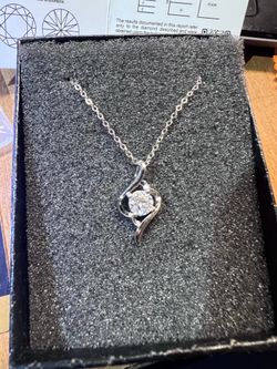 1 ct Moissanite Sterling silver necklace