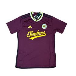 Men’s Adidas 2024 Portland Timbers Archive MLS Jersey IN4288 Burgundy Size L