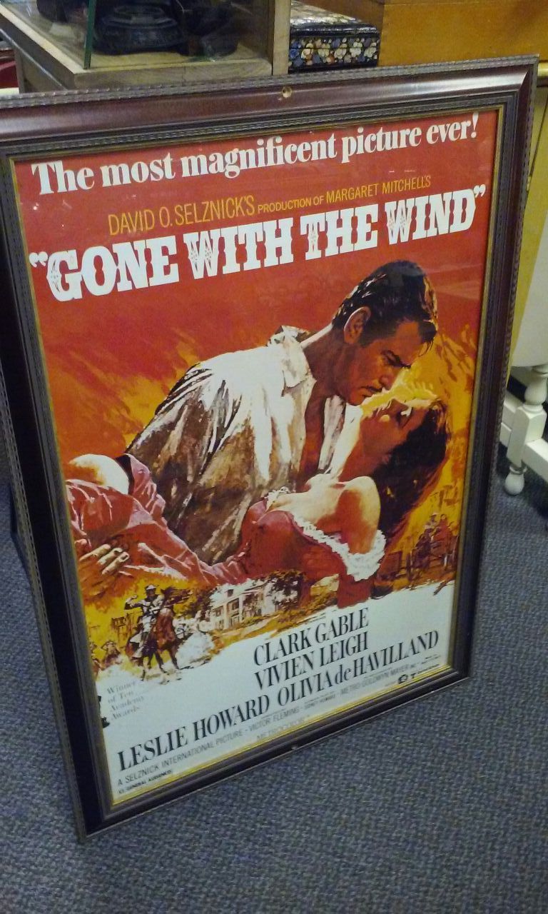 Framed Gone With The Wind Poster