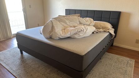 King mattress with bed frame