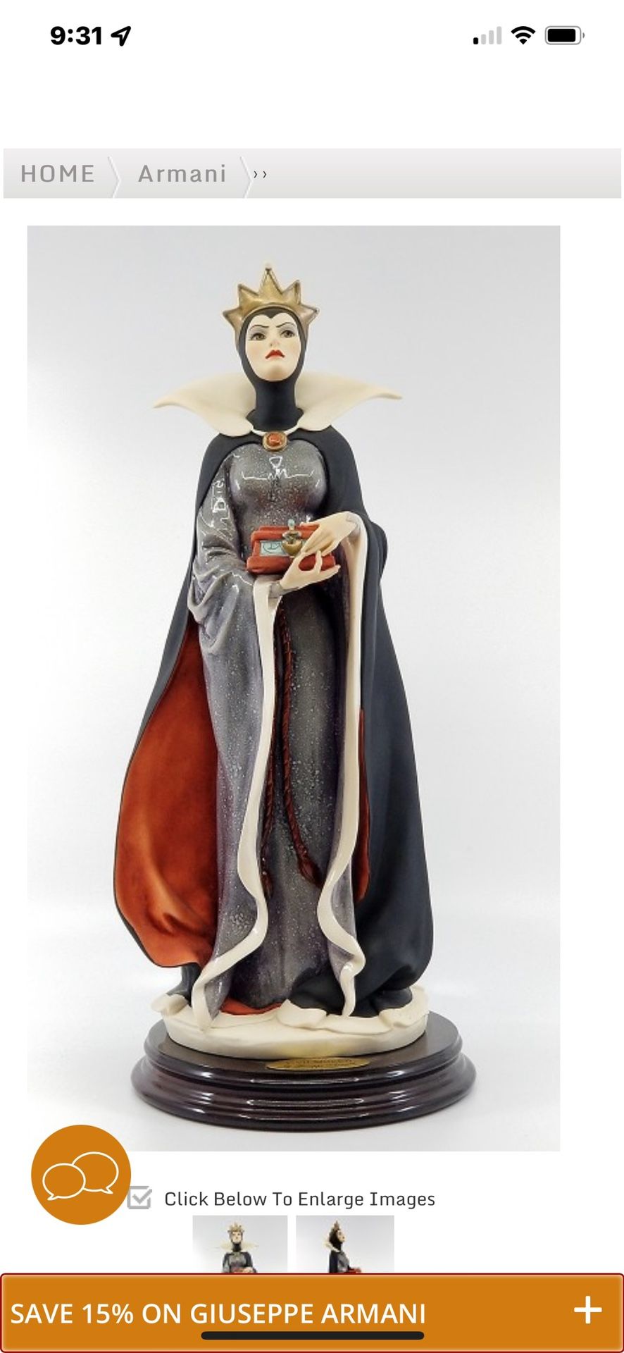 EVIL QUEEN  - from Disney’s Snow White 