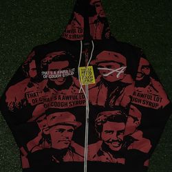 AWFUL LOT OF COUGH SYRUP Men's Graphic Print Full Zip Hoodie