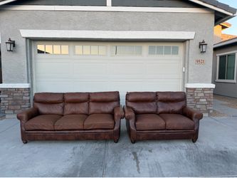 Brown Couch Loveseat Sofa