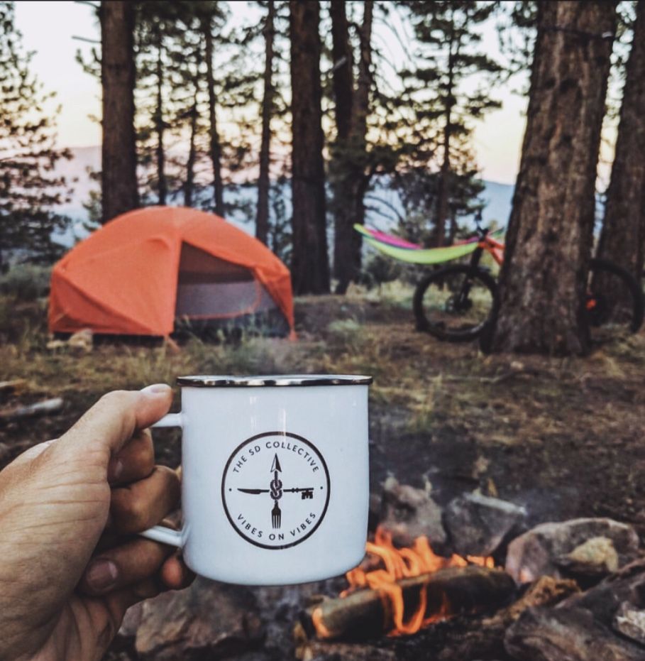 Brand New Enamel Ware Mug White Stainless Steel Camping Burning Man