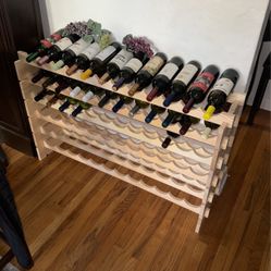 Wood Wine Rack Holds 72 Bottles 