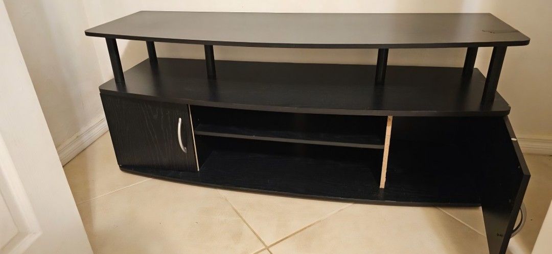 Stand TV Mueble Tv Bajo con Puertas Y estante