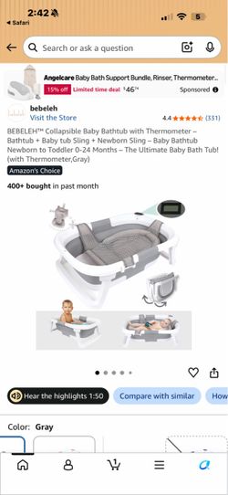 bebeleh foldable bathtub