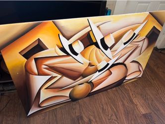 Large Peruvian cubist painting